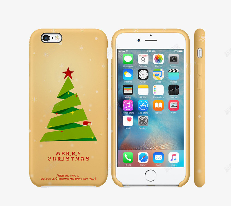 圣诞树苹果手机壳png免抠素材_88icon https://88icon.com 圣诞树 手机壳 机壳 苹果