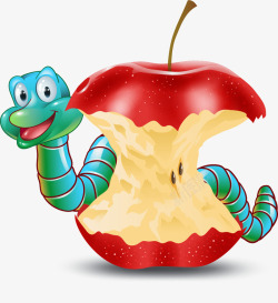 蠕虫苹果素材