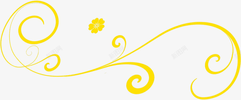 黄色唯美花朵树枝花纹png免抠素材_88icon https://88icon.com 树枝 花朵 花纹 黄色