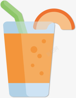 果汁柚子果汁饮品矢量图素材