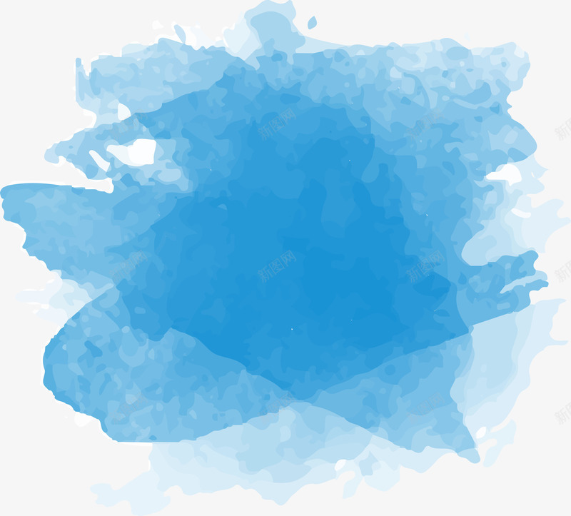 蓝色水墨喷绘图png免抠素材_88icon https://88icon.com 喷溅图 彩色 彩色笔刷 手印绘画 水墨 水墨喷彩 水墨彩色图 水彩 涂抹