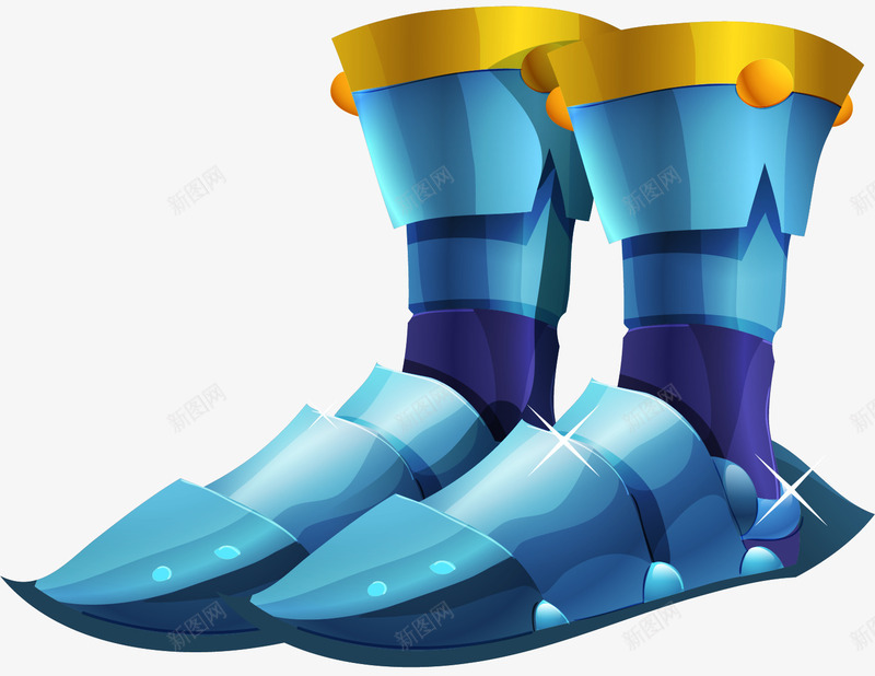 游戏蓝色战靴png免抠素材_88icon https://88icon.com 一双战靴 平面 彩绘 游戏战靴 玩具 蓝色战靴