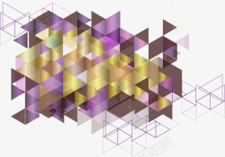 紫色简约组合三角边框纹理素材