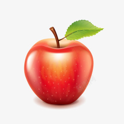 红色圆弧苹果食物元素矢量图素材
