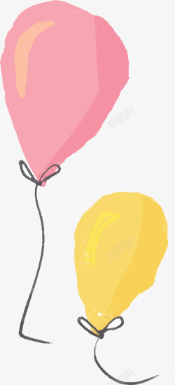 创意水彩气球装饰插画素材