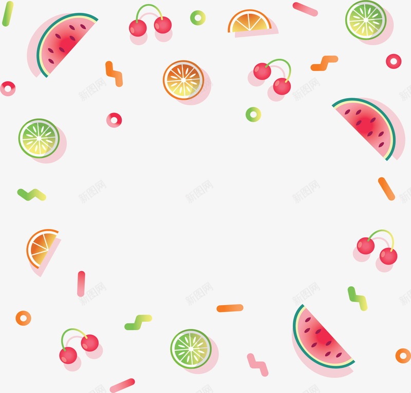 夏季可爱水果花纹矢量图ai免抠素材_88icon https://88icon.com 可爱水果 夏季 夏季水果 水果 水果花纹 矢量png 矢量图