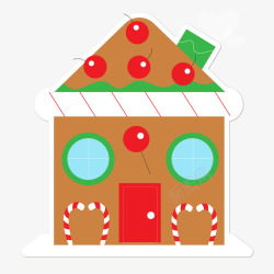 冬季装饰品圣诞节房子矢量图高清图片