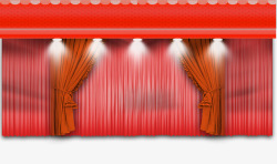 舞台红色帷幕背景素材