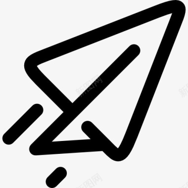 童年的纸飞机发送电子邮件图标图标
