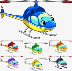 卡通直升飞机矢量图素材