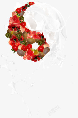 草莓形状太极八卦高清图片