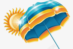 雨伞上的太阳素材