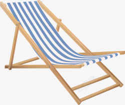 条纹躺椅夏天气息沙滩躺椅高清图片