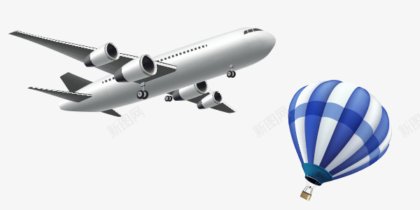 飞机热气球装饰png免抠素材_88icon https://88icon.com 天上 热气球 素材 装饰 载人 飞机