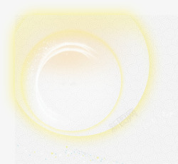 黄色圆形光晕效果元素素材