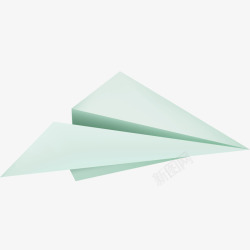 淡绿色纸飞机装饰图案素材