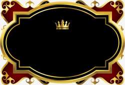 手绘金色皇冠卡片素材