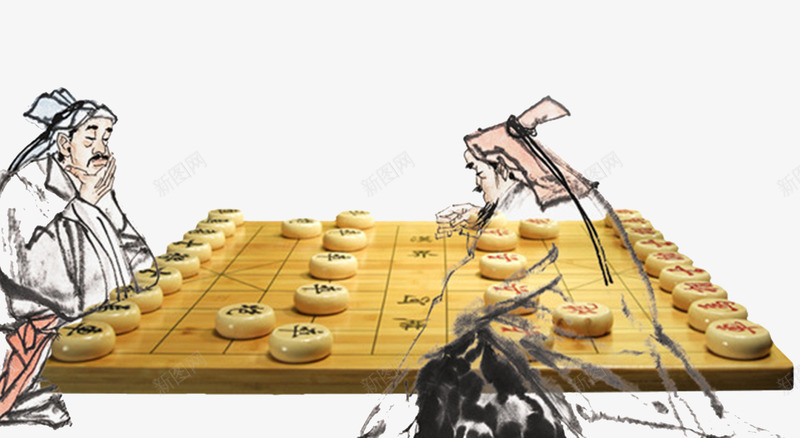 手绘人物下象棋场景图png免抠素材_88icon https://88icon.com 中国风 传统 场景 手绘古代人物 象棋