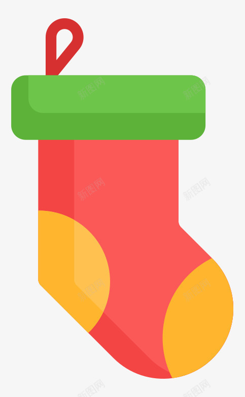 袜子红色png免抠素材_88icon https://88icon.com 冬季 双十二 圣诞 电商节日素材