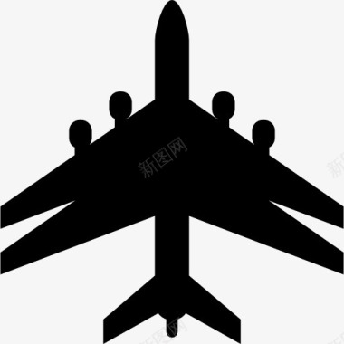 双翼黑色的双翼飞机形状图标图标