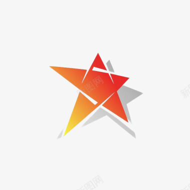 简约创意红色五角星logo图标图标