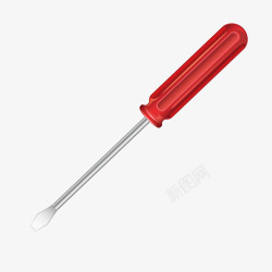 红色质感工具螺丝刀素材