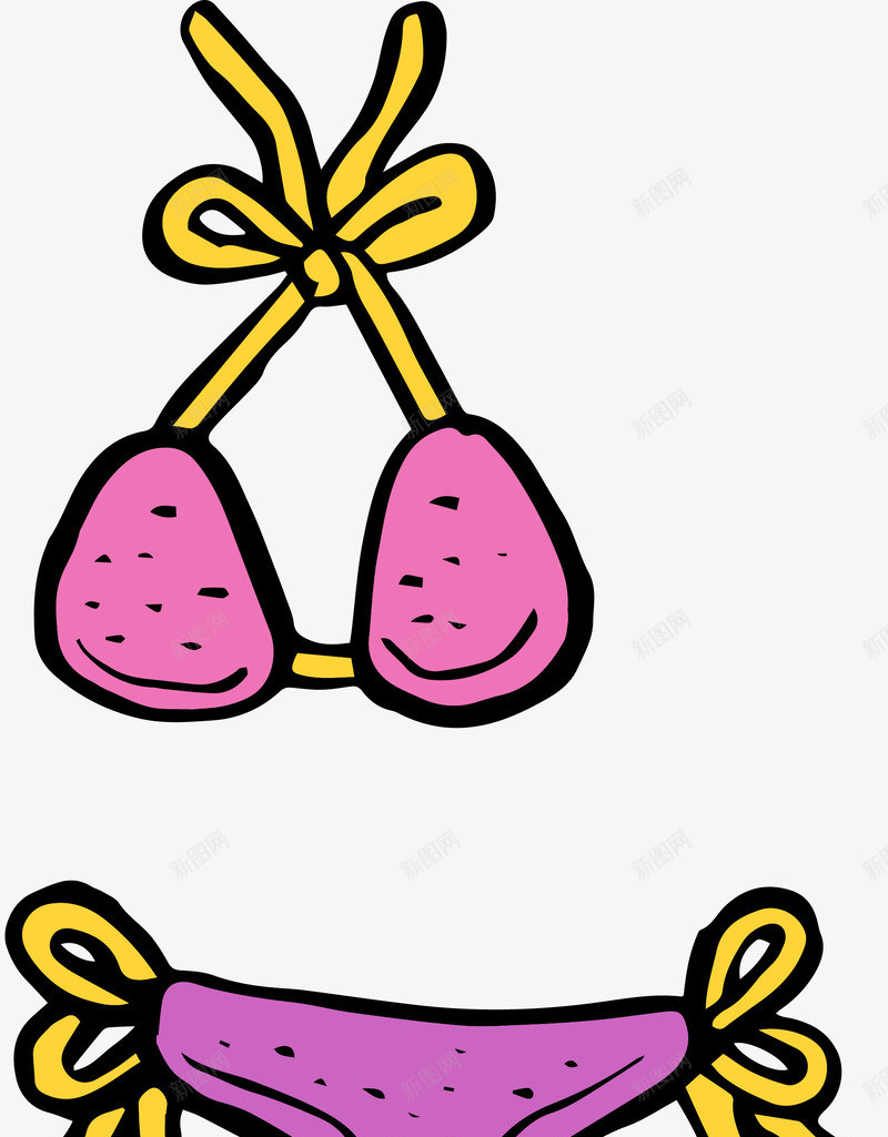 卡通夏季沙滩比基尼装饰png免抠素材_88icon https://88icon.com 夏天 夏季 夏季主题 度假 比基尼 沙滩主题 沙滩比基尼