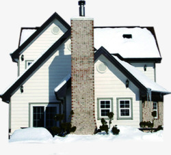 冬季黑色欧式房屋素材