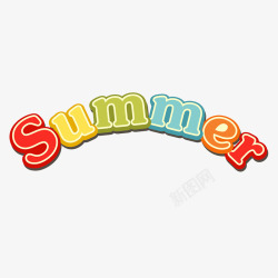 summer艺术字体素材