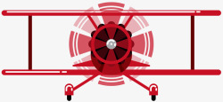 红色螺旋旋转卡通飞机素材