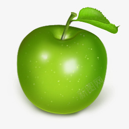 青苹果逼真水果青苹果图标图标