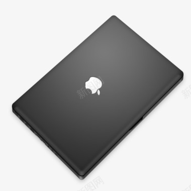 苹果笔记本电脑黑色的的角度来看图标图标