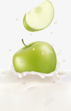 苹果饮品水果鲜奶矢量图高清图片