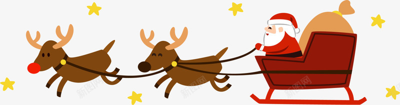 卡通冬季星星圣诞老人png免抠素材_88icon https://88icon.com Christma Christmas Merry 圣诞快乐 圣诞老人 圣诞节 星星 驯鹿 麋鹿
