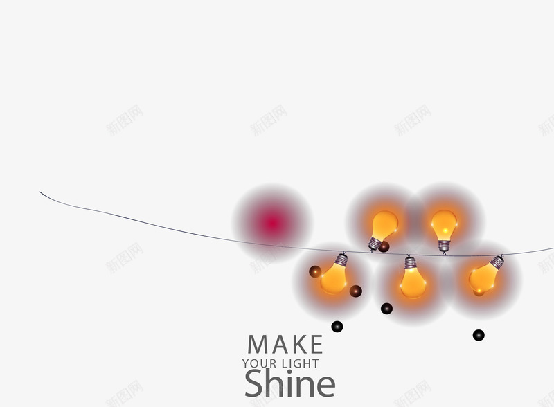 温暖节日灯串矢量图ai免抠素材_88icon https://88icon.com 光晕 光线 发光 温暖 灯串 灯光 灯泡 电灯 节日 矢量图