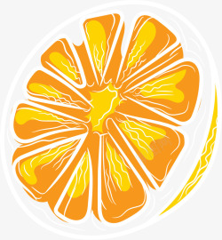 黄色线条手绘橘子素材