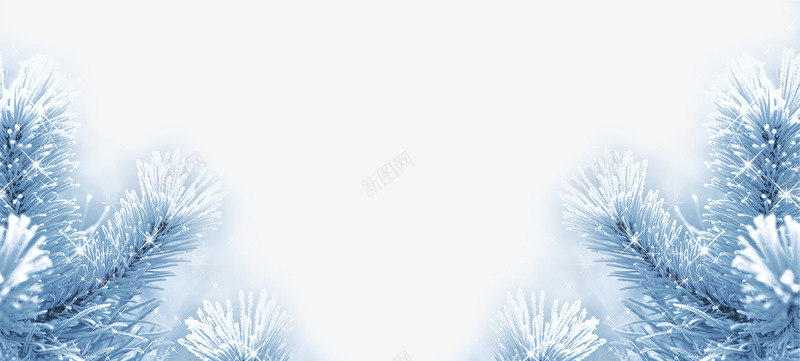 蓝色冬季积雪花枝png免抠素材_88icon https://88icon.com 冬天 冬季 冬日 枝条 积雪花枝 装饰图案 过年