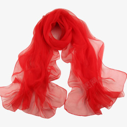 大红色围巾透气围巾高清图片