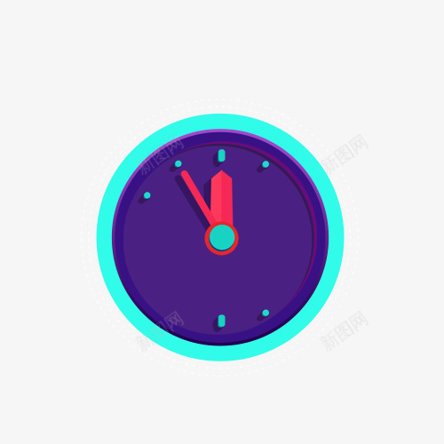 可爱卡通时钟psd免抠素材_88icon https://88icon.com 指针 时钟 潮流 蓝色 表 酷炫 钟