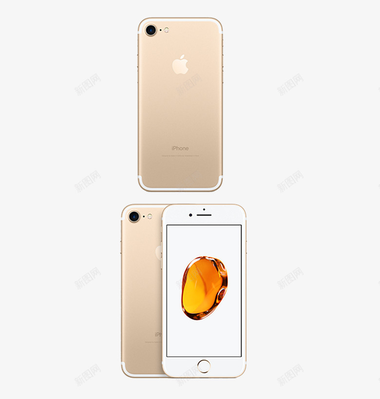 土豪金iPhone7png免抠素材_88icon https://88icon.com 土豪金 手机 苹果 金色