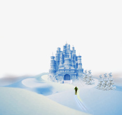 雪中的城堡素材