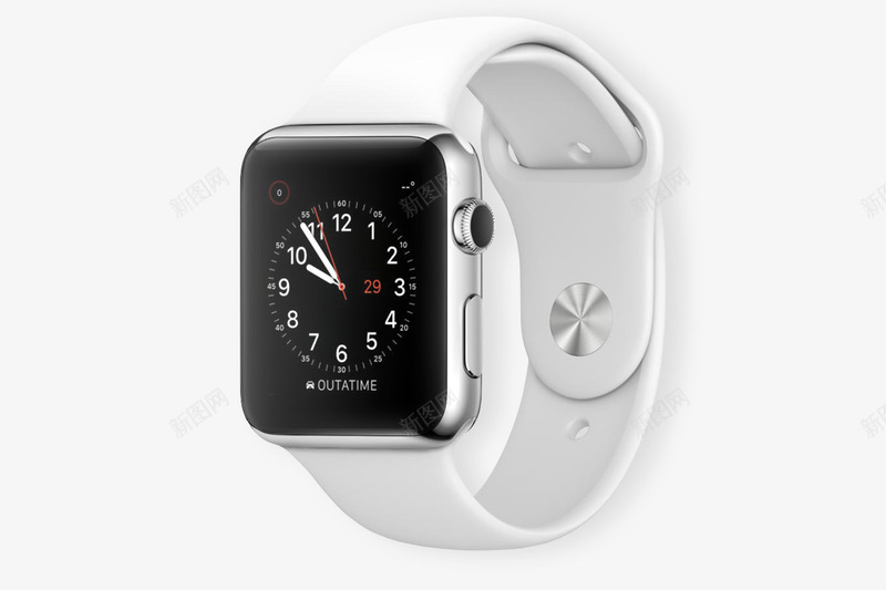 苹果白色智能手表png免抠素材_88icon https://88icon.com Apple applewatch iwatch 产品实物 写实手表 智能 智能手表 智能生活 白色手表 苹果WATCH 苹果手表