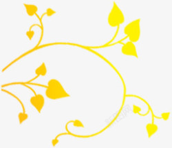 夏季黄色藤蔓海报装饰素材