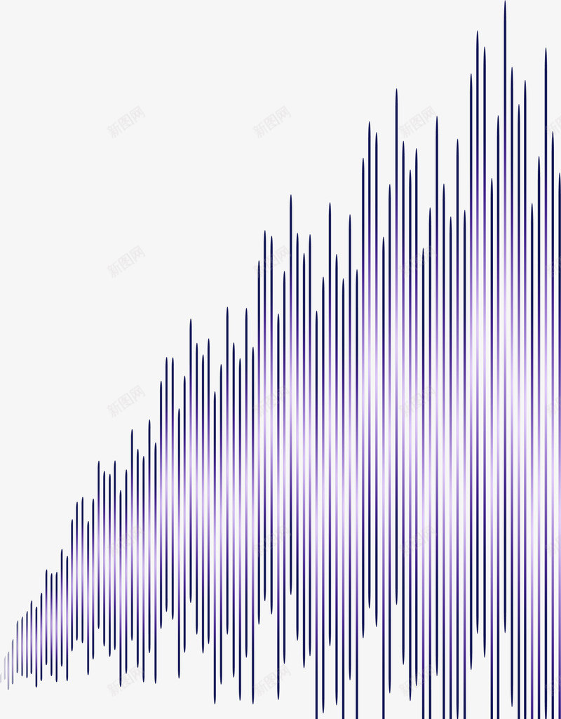 密集紫色音浪线条png免抠素材_88icon https://88icon.com 上下起伏 密集线条 激情 紫色光晕 紫色线条 音浪线条