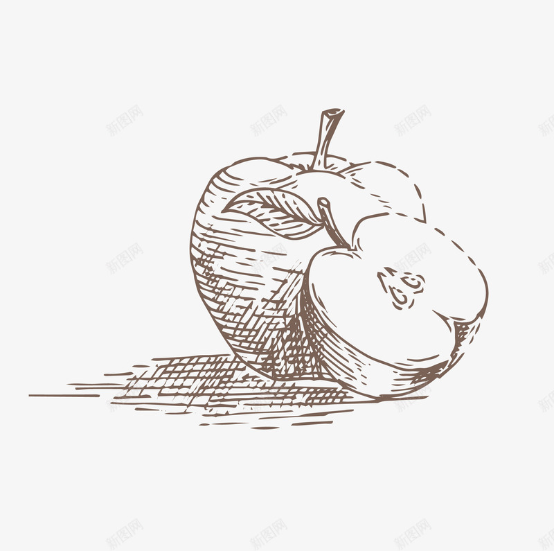 卡通手绘线稿苹果矢量图eps免抠素材_88icon https://88icon.com 卡通苹果 手绘苹果 矢量苹果 线稿苹果 苹果 苹果png 矢量图