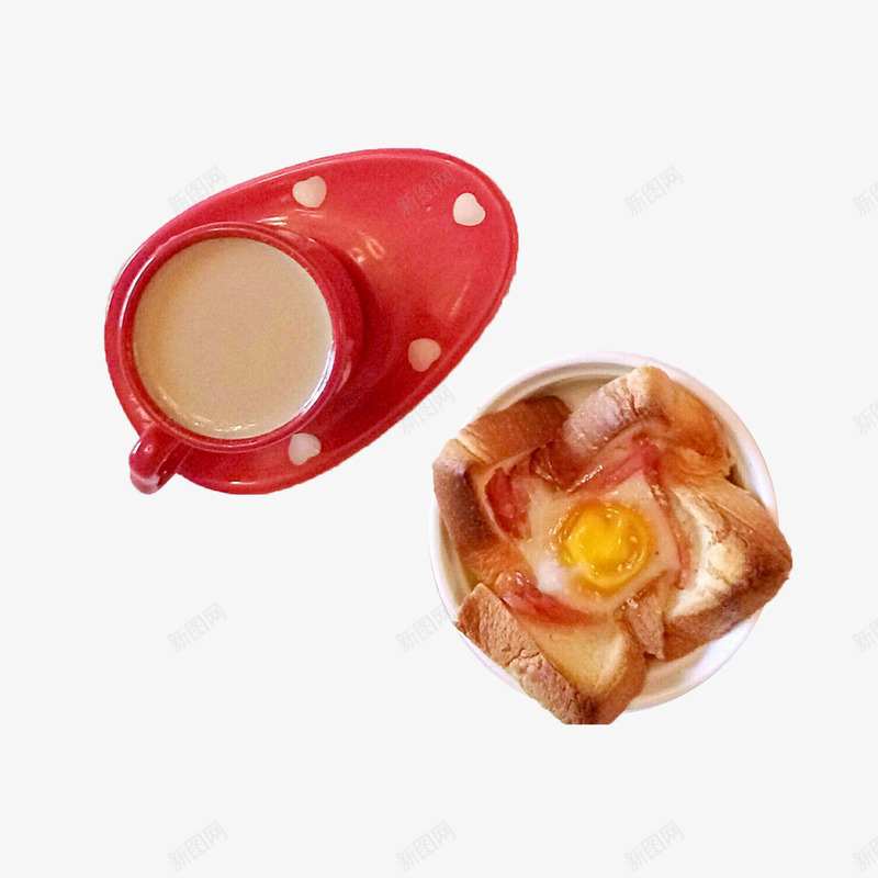 面包花和奶茶组合png免抠素材_88icon https://88icon.com 创意早餐 奶茶 摆盘 摆盘花 火腿蛋 组合 组成 花朵 面包片