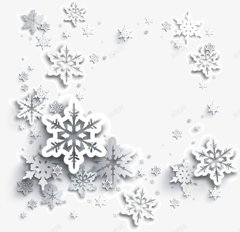 银色清新雪花png免抠素材_88icon https://88icon.com 免抠PNG 冬季 梦幻 清新 美丽 银色 雪花