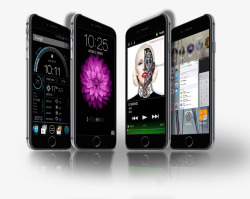 黑色苹果6手机素材