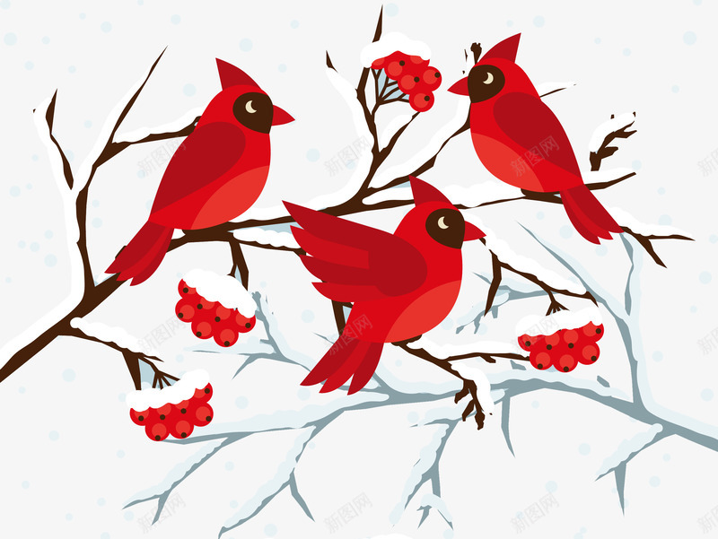 冬季下雪树枝小鸟卡通png免抠素材_88icon https://88icon.com 下雪 冬季卡通 卡通下雪 卡通冬季 卡通小鸟 小鸟 小鸟卡通 树枝素材