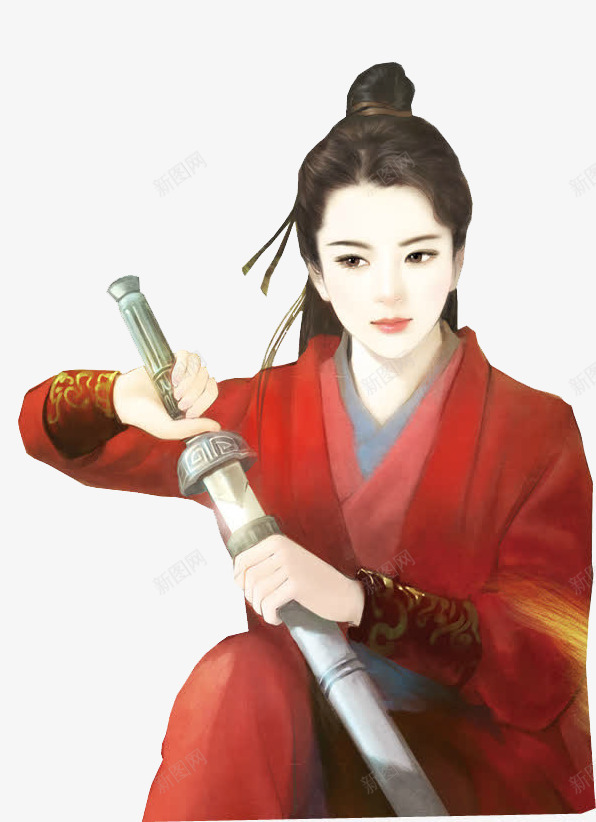 女扮男装png免抠素材_88icon https://88icon.com 古代 古装 女 手绘 插画